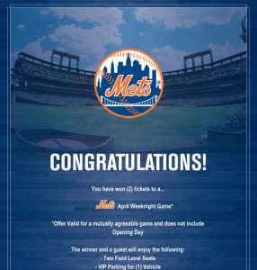 Win these NY Mets Tickets 